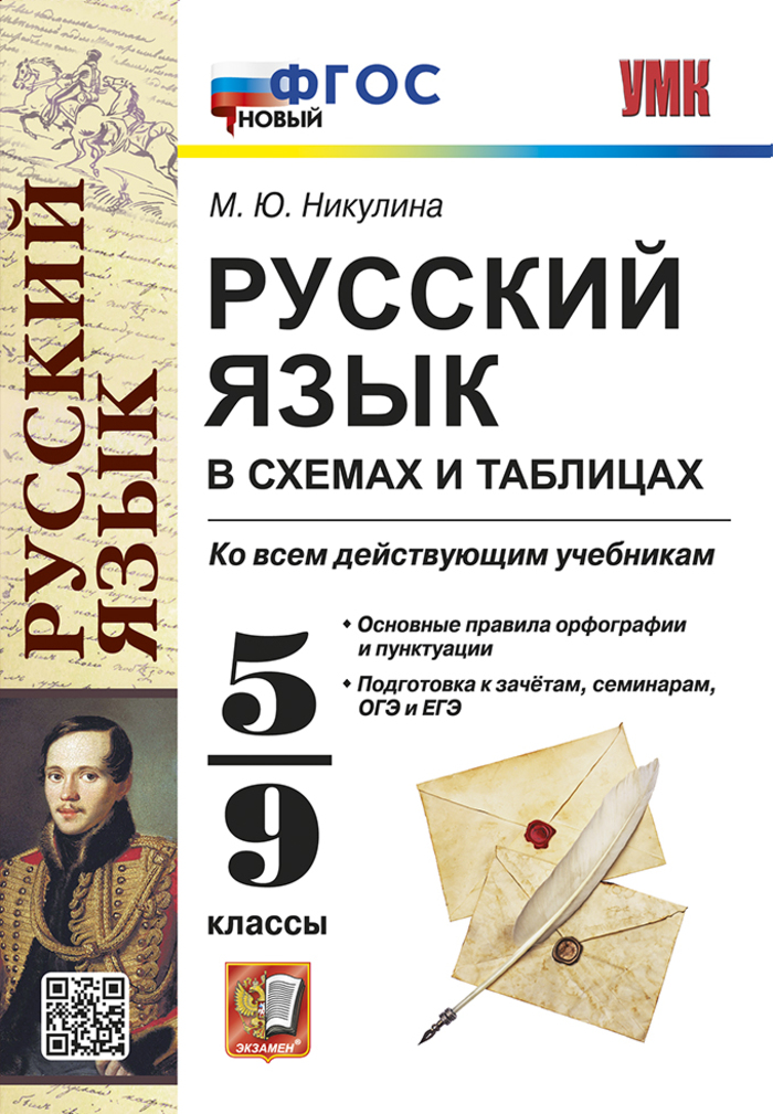 Русский язык в схемах и таблицах. 5-9 классы Никулина М.Ю.