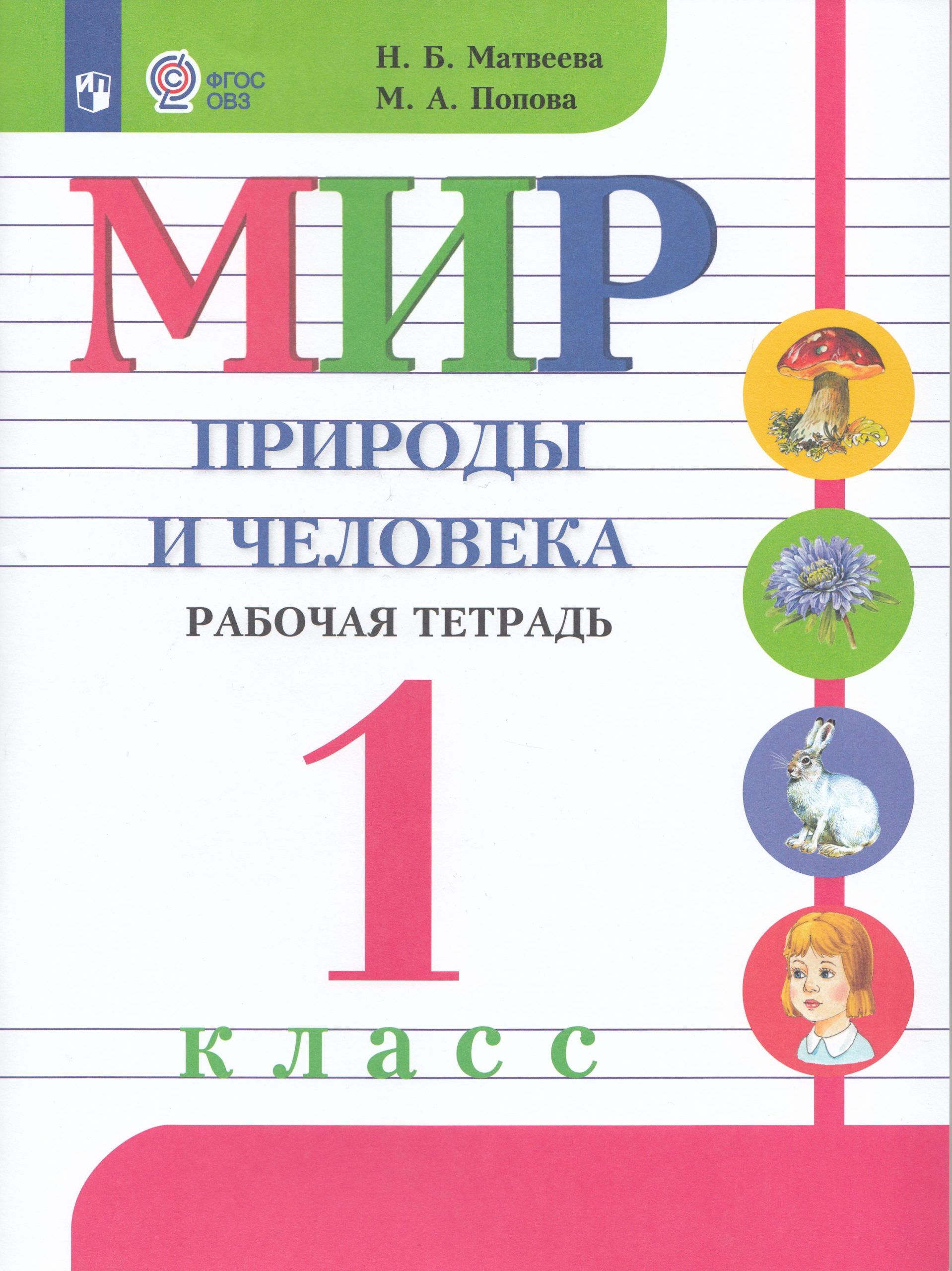 Мир природы и человека. 1 класс. Рабочая тетрадь (для обучающихся с интеллектуальными нарушениями) Матвеева Н.Б., Попова М.А.