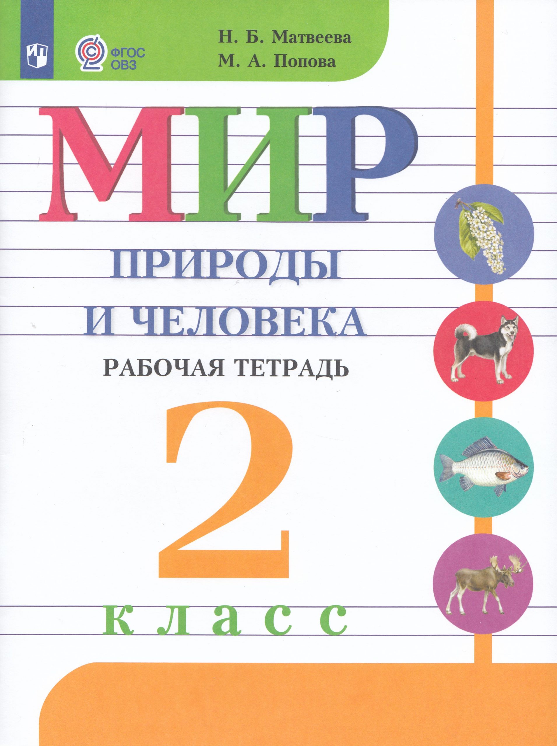 Мир природы и человека. 2 класс. Рабочая тетрадь. Учебное пособие для общеобразовательных организаций, реализующих адаптированные основные общеобразовательные программы Матвеева Н.Б., Попова М.А.